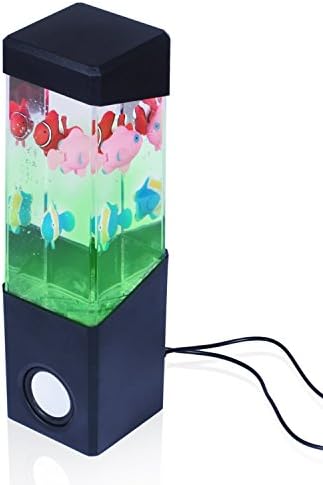 Dancing Water Speakers Stereo Dancing Water Speaker Light Show Speakers Portable Colorful LED Floating Fish Music Box Water Fountain Amplifier Water Dance Speaker