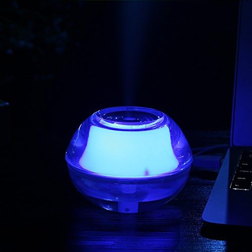 Caston Portable Cold Air Humidifier Crystal Nightlight Luminous USB Creative Mini Cool Mist Vaporizer(Blue)