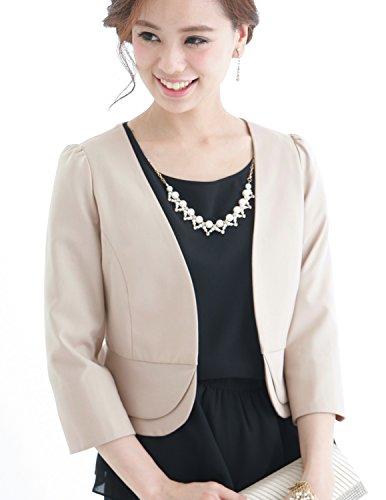 (プールヴー) PourVousワンピース ドレス パーティードレス フォーマルドレス ミセス フォーマルワンピース お呼ばれ 結婚式 二次会 披露宴 大きい 大きいサイズ 七分袖 ショート丈 ボレロ コットン 1838