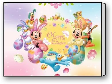 Funnyone Custom Modern Wall Art Decoration for Home Mickey Mouse And Friends Happy Easter Canvas Prints