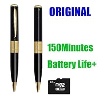 Qmate@ Mini HD Spy Camera Cam Pen Hidden Video Camera Recorder DV DVR w/ 8gb Card Support Micro Sd Card 4GB 8GB 16GB Long Battery Life