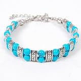 Tibetan S Symbol Trinket Bangle Bracelet Blue