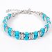 Tibetan S Symbol Trinket Bangle Bracelet Blue
