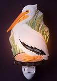 Pelican Night Light - Ibis & Orchid Flowers of Light Collection