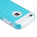 ULAK iPhone 5C Case, Slim Lightweight 2in1 iPhone 5C Cases Hybrid with Soft Rugged TPU Inner Skin and Hard PC Anti Scratches Protective Cover for Apple iPhone 5C -Aqua Blue+White