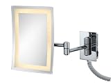 LED Lighted Rectangular Wall Mounted 3X Mirror with Cord & Plug