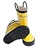 OAKI Toddler Rain Boots – Lightweight Waterproof Rubber Boots for Kids with Easy-On Handles – Durable Kids Outdoor Footwear, Yellow & Black, 5T Toddler
