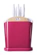 Omada Trendy Knife Block with Chopping Board, 35cm, Pink