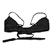 thinkbest Women Summer Sun Beach Swim Bandeau Triangle Push-Up Padded Bikini Suit Black UK(6-8)
