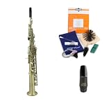 Legacy SS1000BN Intermediate Antique Finish Soprano Saxophone with Case, Accessories and Selmer USA Mouthpiece