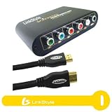 LinkStyle LK-21946+LK-9134 Component Video & Audio To HDTV Converter Adaptor (Input interface: YPbPr/RGB + R-Audio-L + SPDIF Output Interface: HDMI)