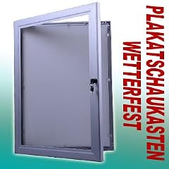 Plakatschaukasten Schaukasten Wetterfest Silber DIN A1