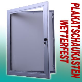Plakatschaukasten Schaukasten Wetterfest Silber DIN A1