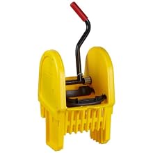 Rubbermaid Commercial FG757588 Down Press Wringer for WaveBrake Buckets, 16 - 32 oz Capacity, 13.5" Length x 13.2" Width x 27" Height, Yellow
