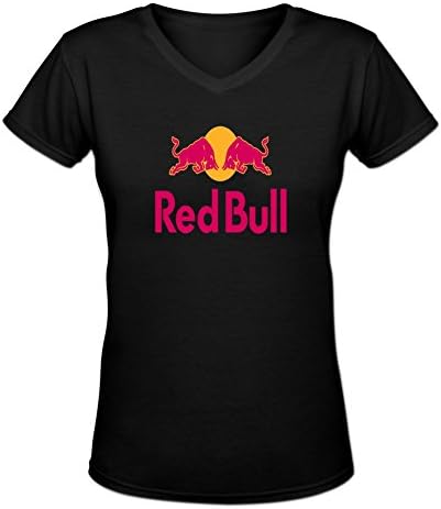 JLIUU Red-Bull-Logo Womens T-shirt S Black
