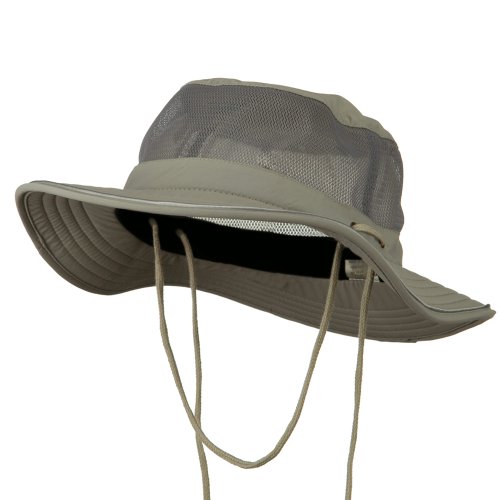 Big Size Talson UV Mesh Bucket Hat - Grey (For Big Head)