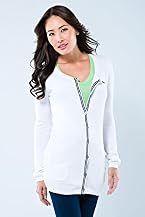 Long Sleeve Tipped Button Front Cardigan Sweater