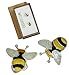 Sterling Silver Cloisonne Enamel Bumbleebee Stud title=