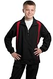 Sport Tek Youth Colorblock Raglan Jacket. YST60