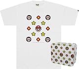 Size【M】A BATHING APE(エイプ) MILO(マイロ) ゴールド会員限定 15周年記念×Nintendo スーパーマリオ モノグラムT BOXセット【白】【新品】