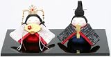 「雛人形 コンパクト 正絹を使った 『西陣織 ﾐﾆ京雛』 お雛様/玄関にも飾れる小型ﾀｲﾌﾟ」の画像