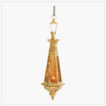 Amber Teardrop Candle Lantern