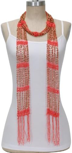 Jewel Scarf Crocheted with Gold Beads