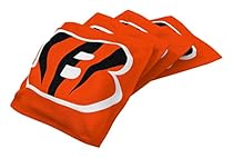 NFL Cincinnati Bengals Regulation Duckcloth Bean Bags (4 Pack), 16 oz, Orange
