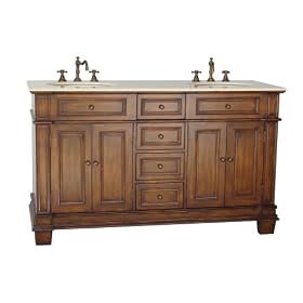 60 Double Sink Bathroom vanity - #BA-3048M-60 Sanford by Chans Furniture