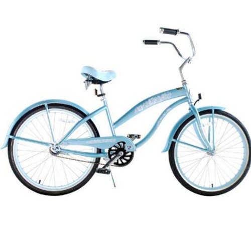 Kids bike girls baby blue extended frame beach cruiser 24 inch