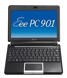 ASUS Eee PC 901 8.9-Inch Netbook (1.6 GHz Intel Atom N270 Processor, 1 GB RAM, 20 GB Solid State Drive, 20 GB Eee Storage, Linux, 6 Cell Battery) Fine Ebony