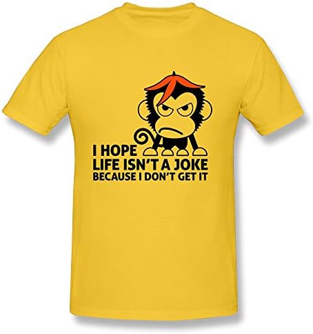 MAD Men's Tees Monkey Banana Size S Yellow