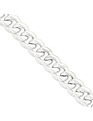 8 Inch 8 Inch Sterling Silver Hollow Curb Chain Bracelet