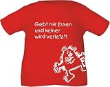 Kinder T-Shirt Gebt mir Essen und keiner wird verletzt / Gr��e 60 - 164 in 5 Farben