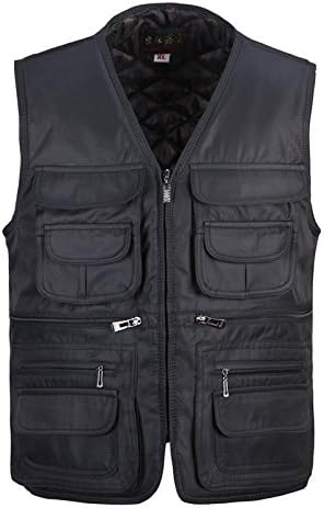 Men's Winter Fly Fishing Photographer Journalist Thicken Hollow Cotton Vest