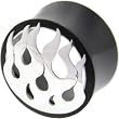 7/8" Organic Black Horn Flame Plug