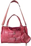 Pink Fashion Faux Crocodile Pet Dog Cat Carrier Tote
