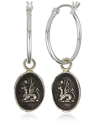 Pyrrha "talisman" Sterling Silver Mini Protection Snap Hoop Earrings