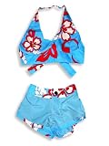 Hula Bay - Toddler Girls 2-Piece Microfiber Short Set, Blue, Red, White (Size 4T)