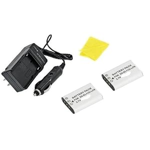 Multipack (2 Count): Digital Replacement Battery PLUS Mini Battery Travel Charger for Specific... by 