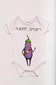 Super Smart 100% Organic Cotton Baby Onesie (Erica Eggplant) (0-6 months)