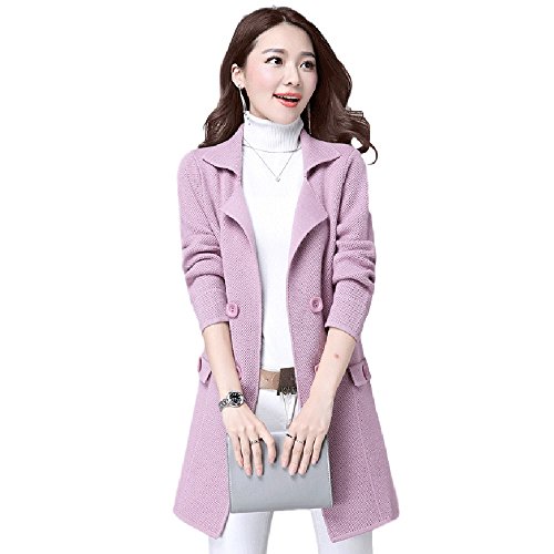 Teranos レディース コート 襟付き ボタン 長袖 ポケット ショート丈 無地 秋 冬 カジュアル シンプル