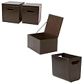 Faux-Leather Decorative Storage - Brown