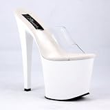 7 1/2 Inch Sexy High Heel Shoes High Platform Shoes Womens Evening Shoes Clear / White 41uVTGDtKML. SL160 7 1/2 Inch Sexy High Heel Shoes High Platform Shoes Womens Evening Shoes Clear / White