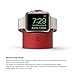 elago W2 Stand [Red] - [Supports Nightstand Mode][Cable Management][Scratch-Free Silicone] - for Apple Watch