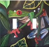 Red Eyed Tree Frog Switch Plate - Double Toggle