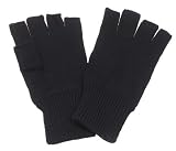 Strick-Handschuhe ohne Finger schwarz S-XL