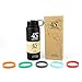 45 Degree Latitude Stainless Steel 24 oz Water Bottle Best for Hot or Cold Drinks Premium Grade Ideal for Sports & Outdoor Use Black