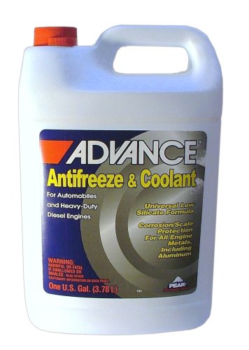 Advance Antifreeze & Coolant, for Autombiles and Heavy-duty Diesel Engines, One Gallon Individual Bottle