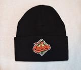 Baltimore Orioles Vintage Black Beanie Hat - Cuffed Mlb Knit Cap